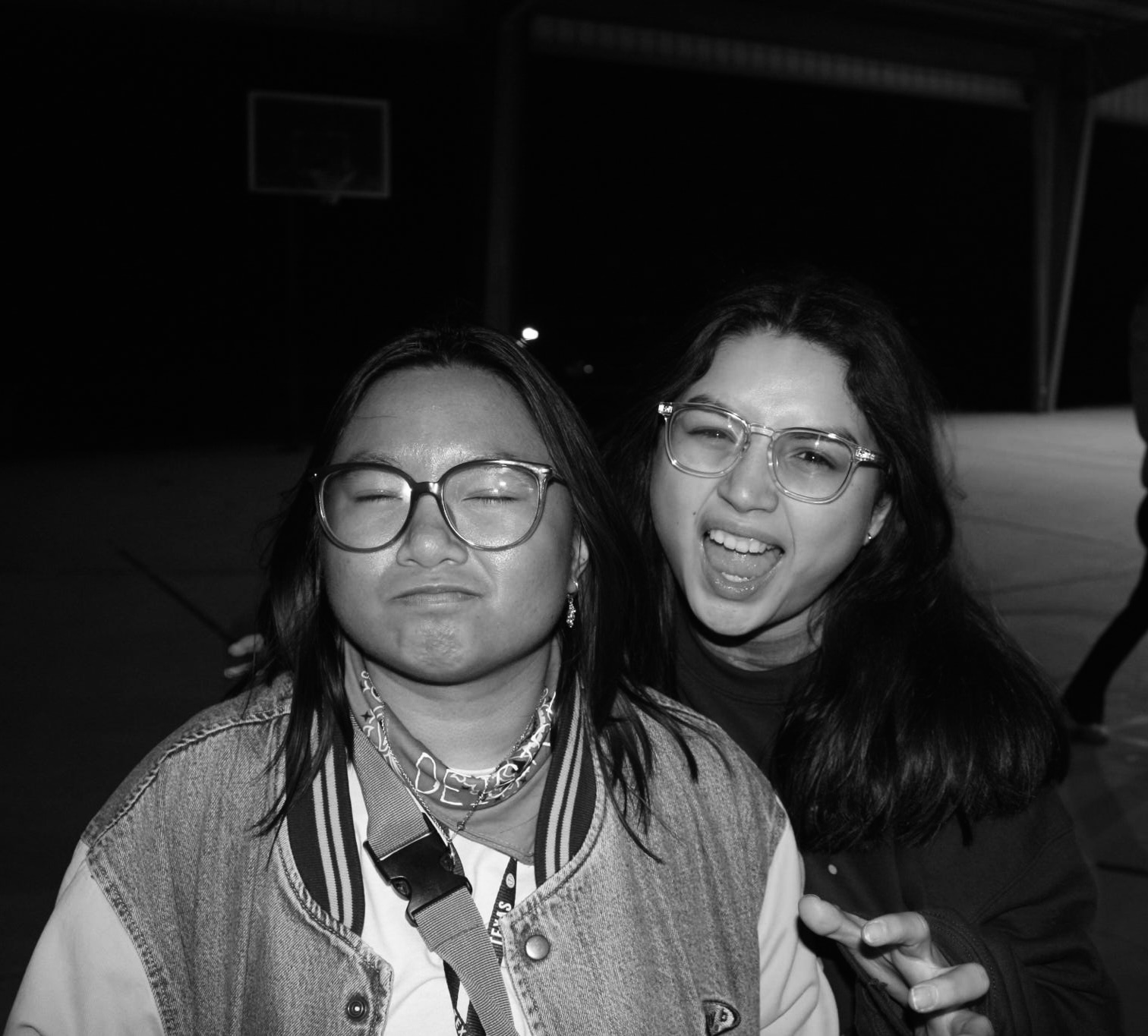 A picture of Jackie and her friend Des